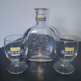 Ricard Carafe with matching glasses