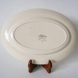 Oval digoin sarreguemines pink and green dish 1940