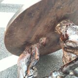 Side table old wood tree trunk vines