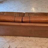 Three-seater leather sofa