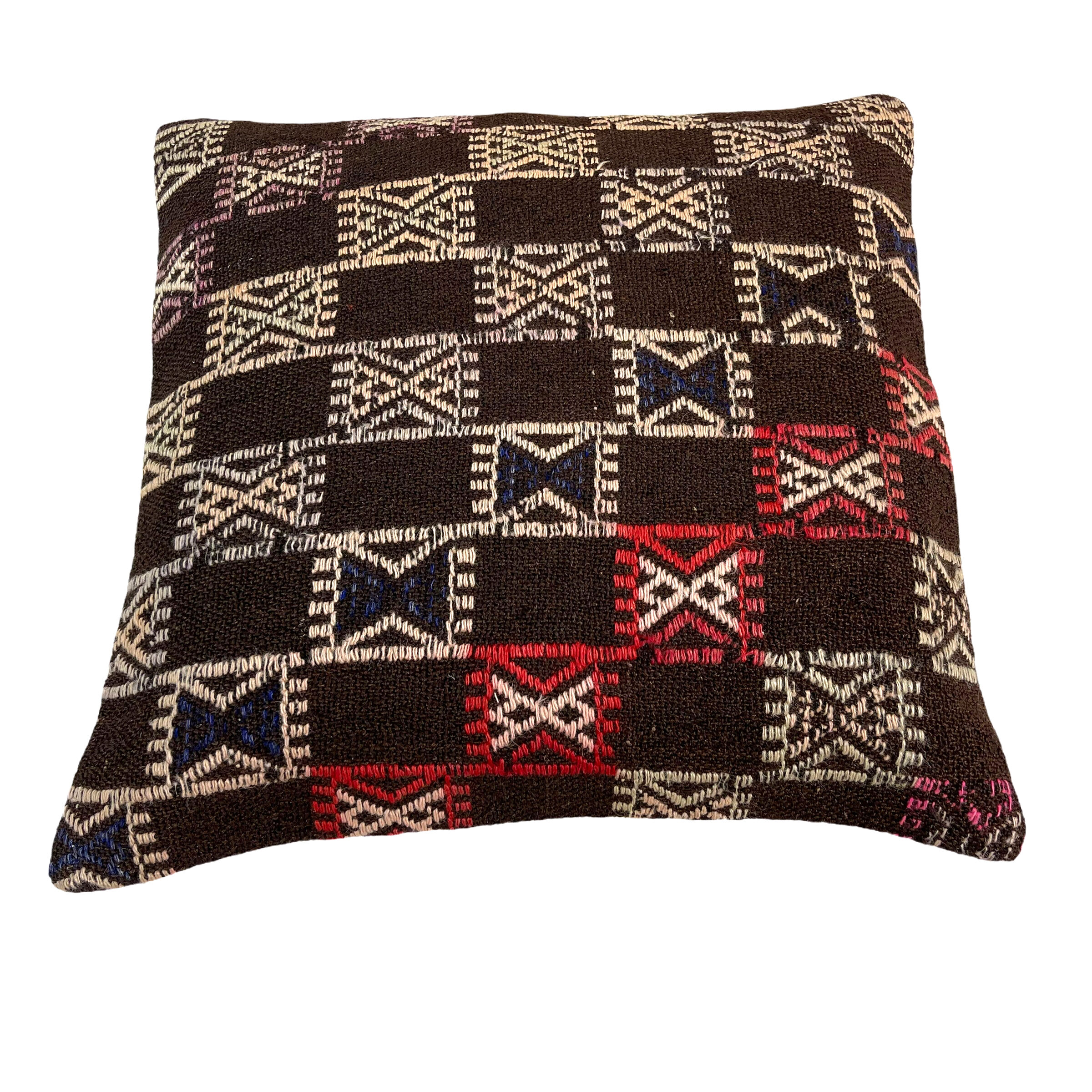 Vintage Turkish Kilim Cushion Cover , 60 x 60 cm