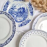 Vintage blue dinner plates
