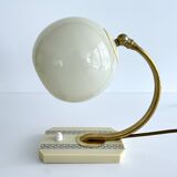 Lampe Art Deco Bakelite Verre Laiton