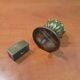 Door or antique furniture knob "Pine cone" in solid brass