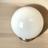 Small white glass flush mounting ceiling light