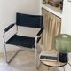 Bauhaus style cantilever chair, modernist vintage chrome.