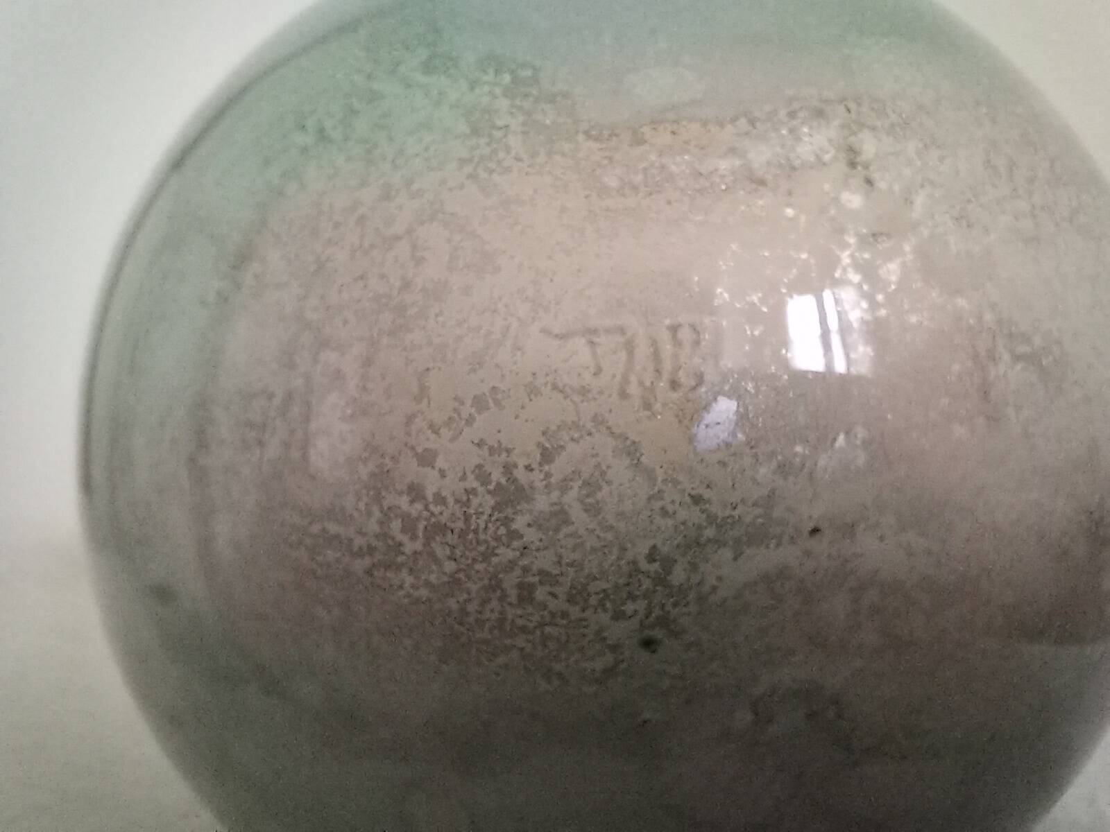 glossy glass round vase signed Jean Noel Bouillet