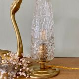 Vintage tulip table lamp in glass