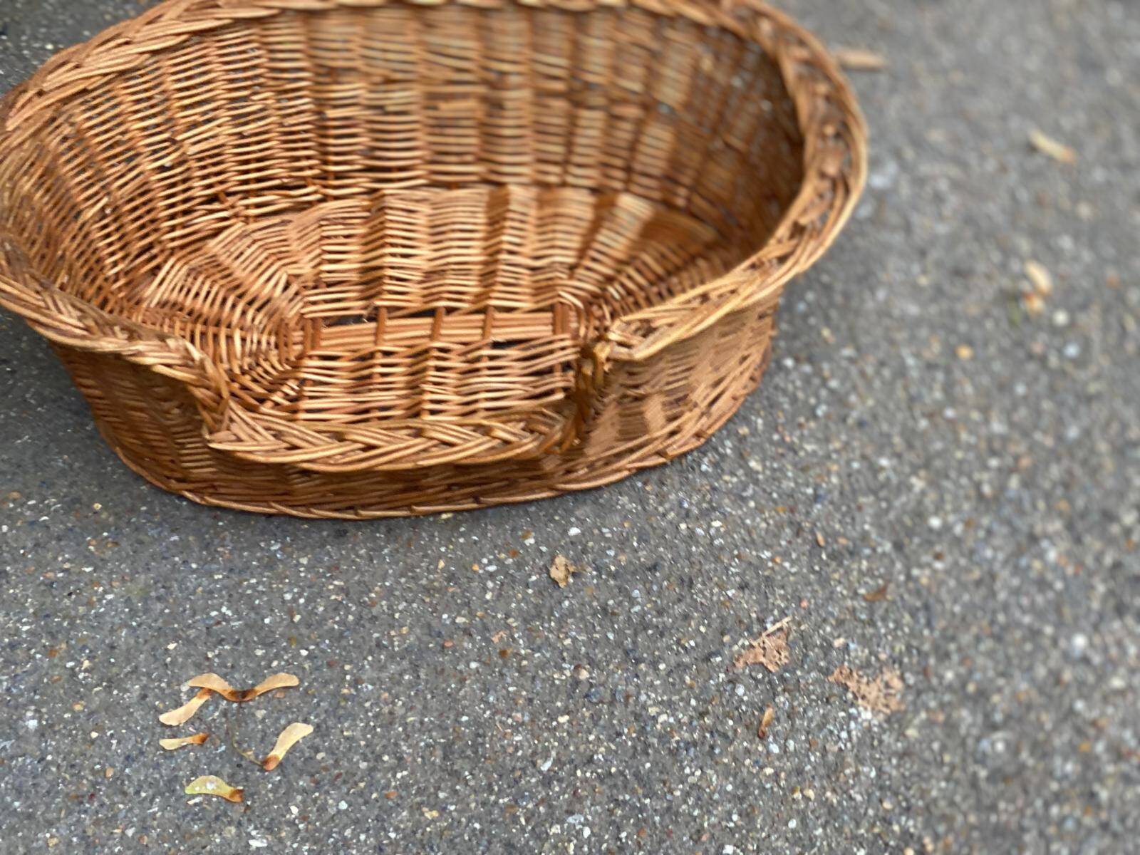 Vintage woven wicker basket