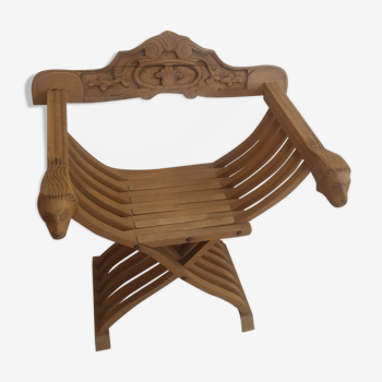Armchair, moyen age  dagobert foldable oak