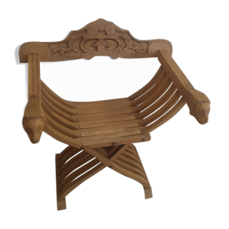 Armchair, moyen age  dagobert foldable oak