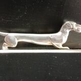 12 Apollo Knife Holders in Silver Metal Animals ART deco