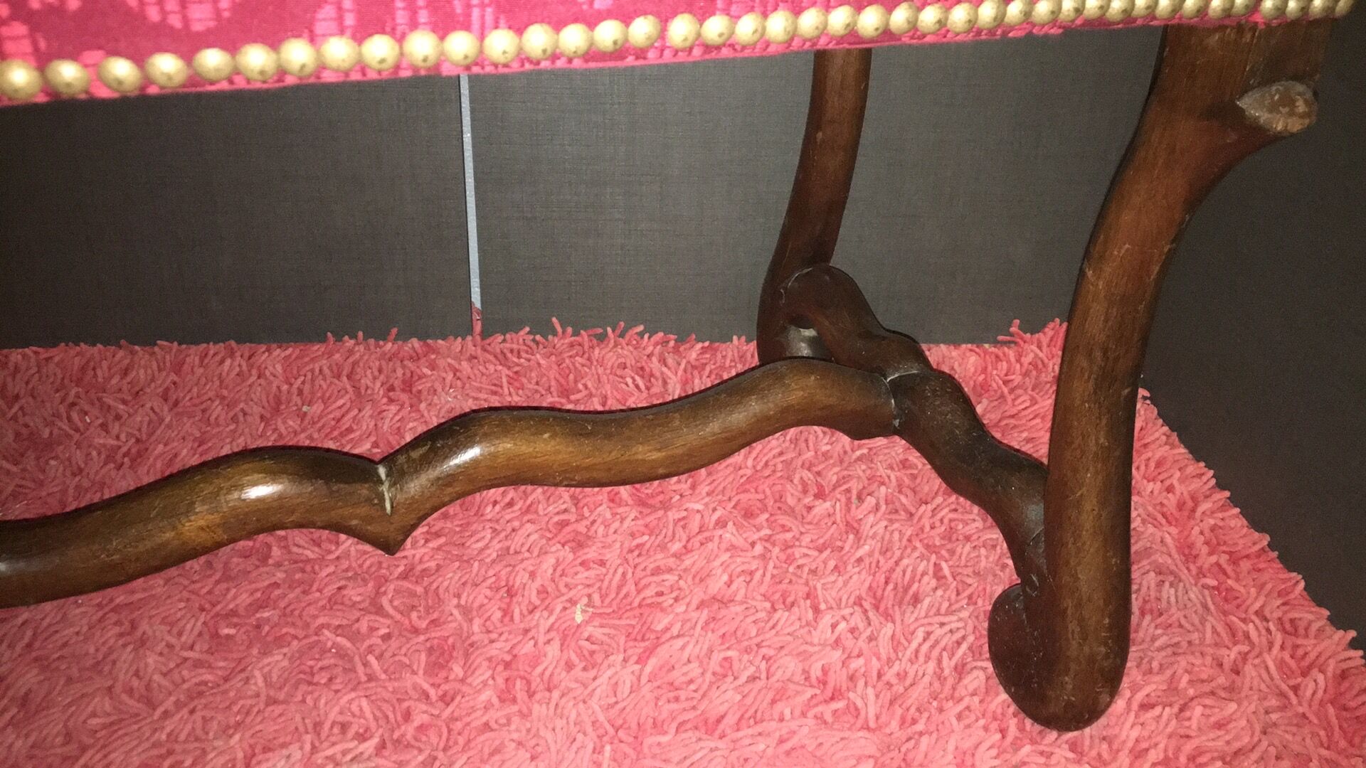 Brutalist wooden bench 1960