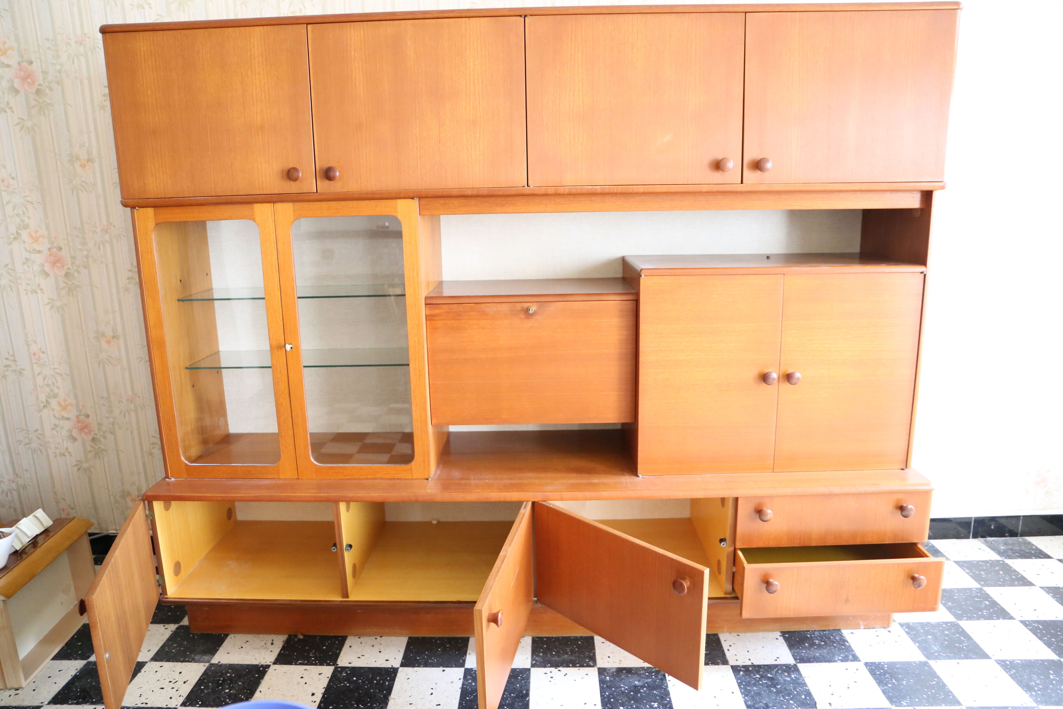 Buffet Living in teak, made in France, 60