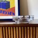 Monumental molded crystal ashtray, Sevres France 1970s