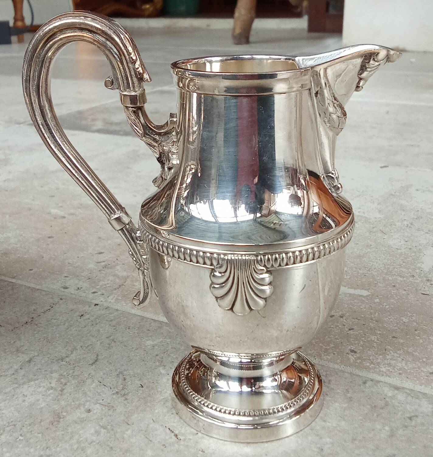 Old silver-plated coffee service