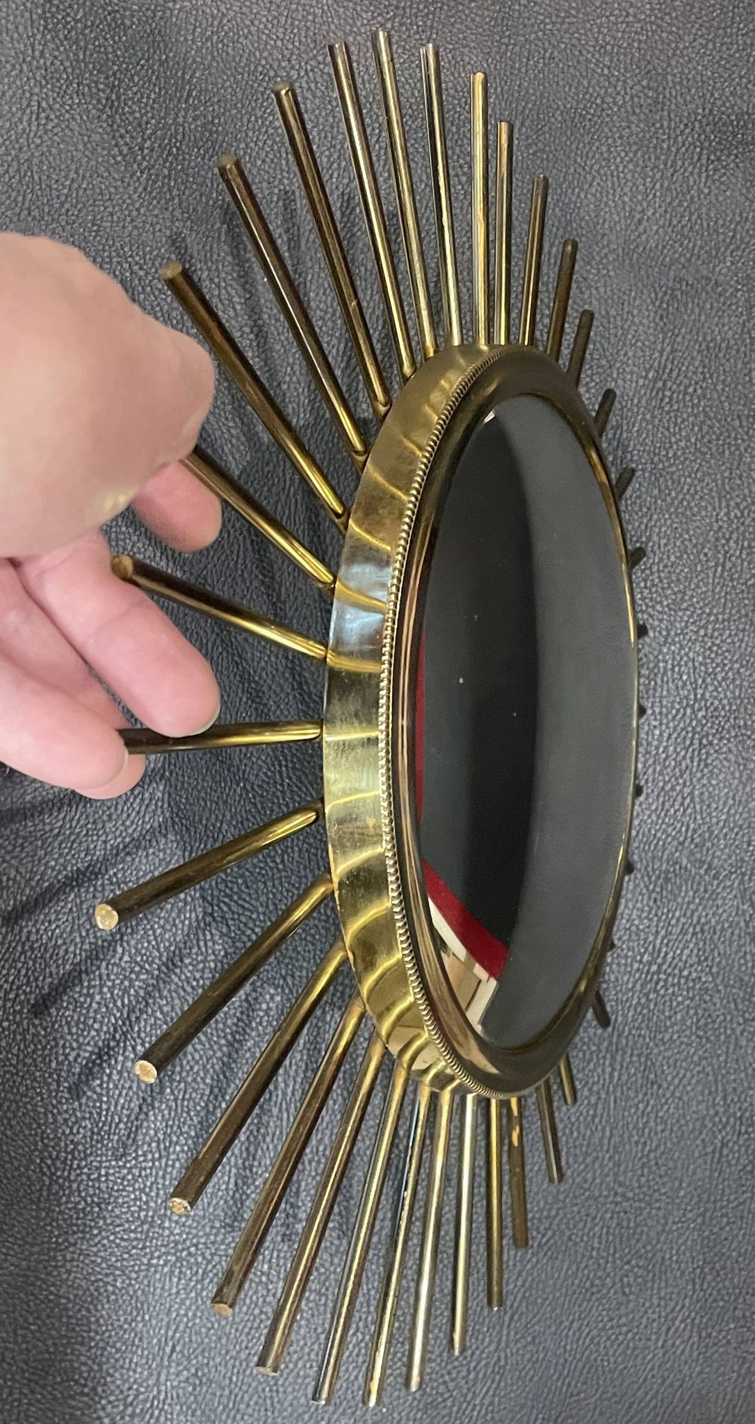 old Witch's Eye Sun Mirror burnished brass