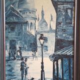 Oil on canvas signed benoit-gebelin (1913 - ? ) paris la nuit dated 1965