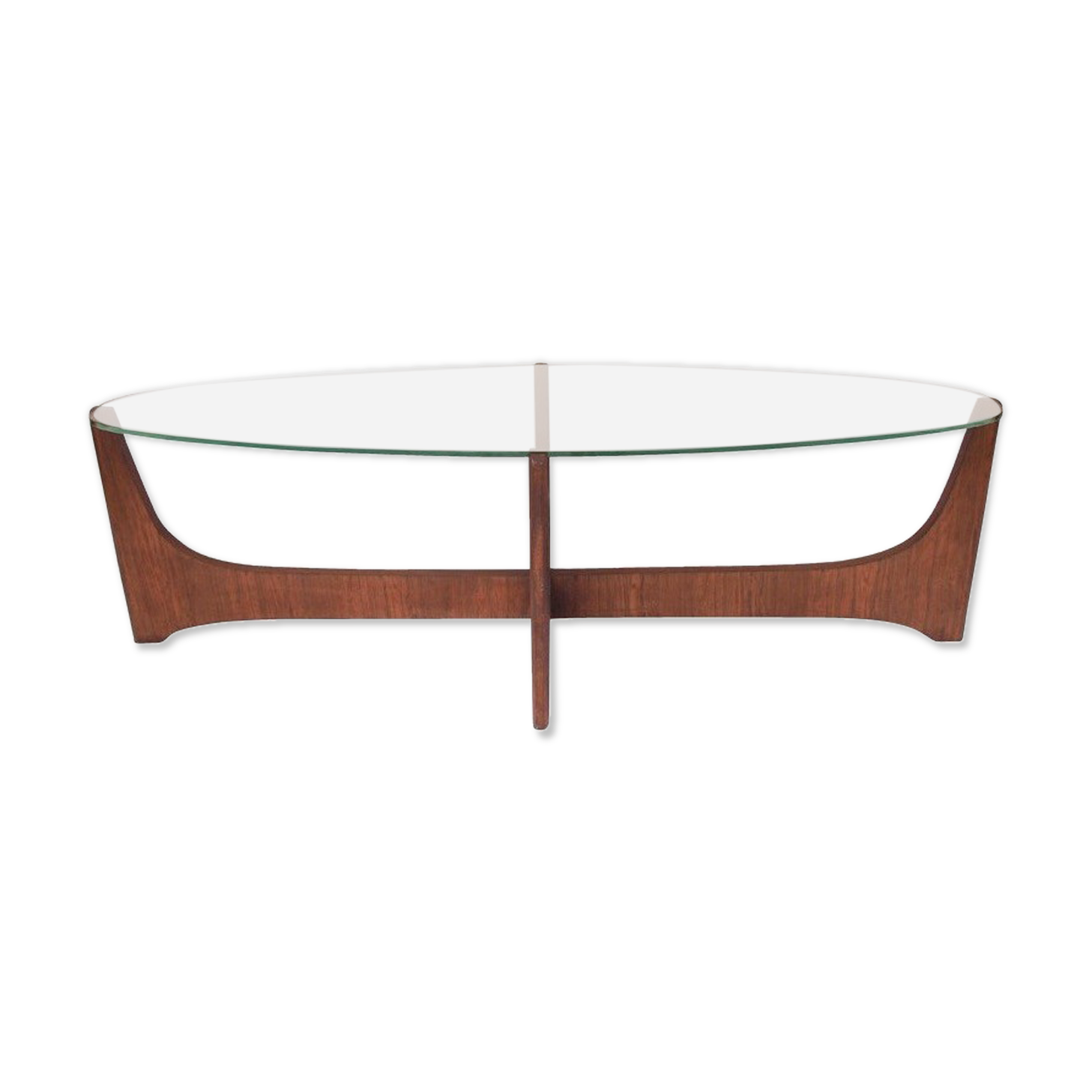Oval coffee table, Hugues Poignant 60