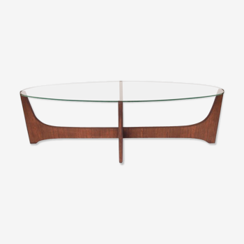 Oval coffee table, Hugues Poignant 60