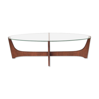 Oval coffee table, Hugues Poignant 60