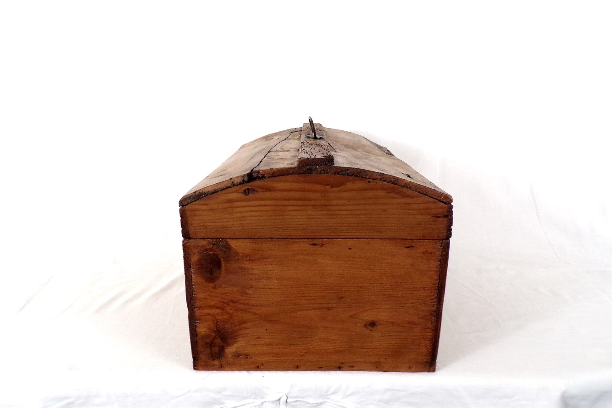 Rare old trunk chest with vintage handle