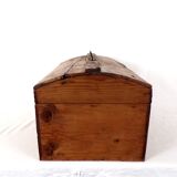 Rare old trunk chest with vintage handle