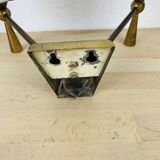 Double opaline and brass wall light from the 50s, lunel, arlus