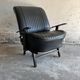 Vintage racing seat in black faux leather