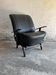Vintage racing seat in black faux leather