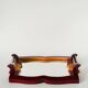 Bicolour wooden and metal tray, Bordeaux, Art Deco, 1930
