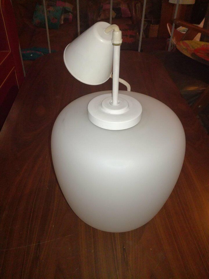 White opaline hanging lamp