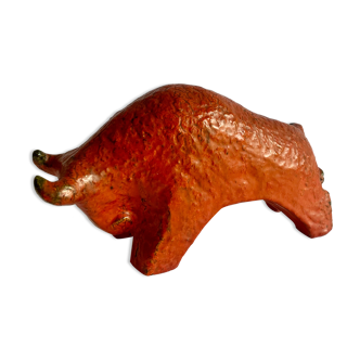 Fat Lava Pottery Bull,  Germany 1970s