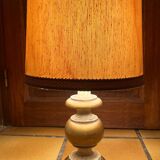 Lampe  à poser en bois peint vintage