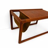 Danish teak coffee table with magazine rack by Kai Kristiansen.