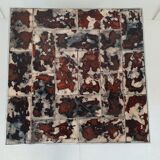 Vintage steel side table & ceramic 1960