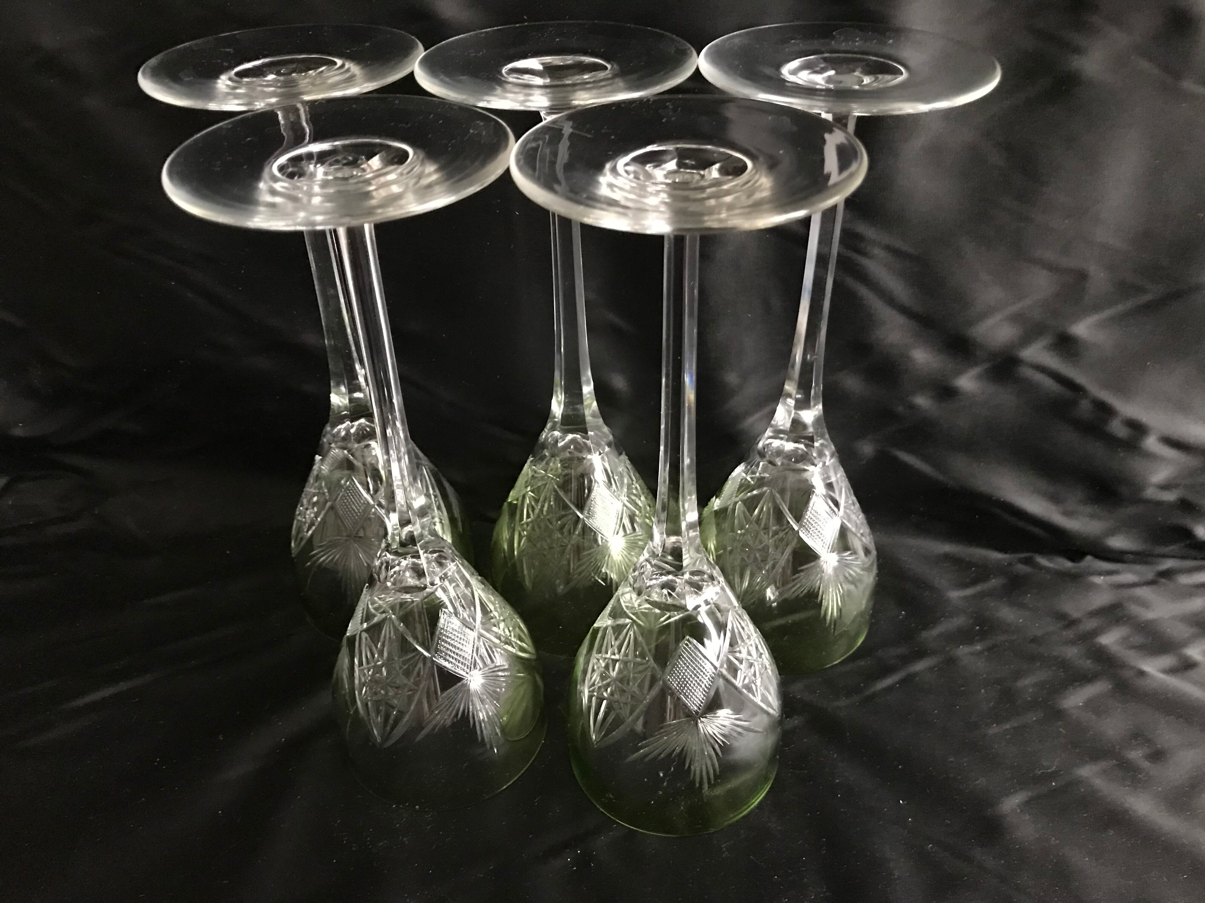 Roemer wine glasses in crystal