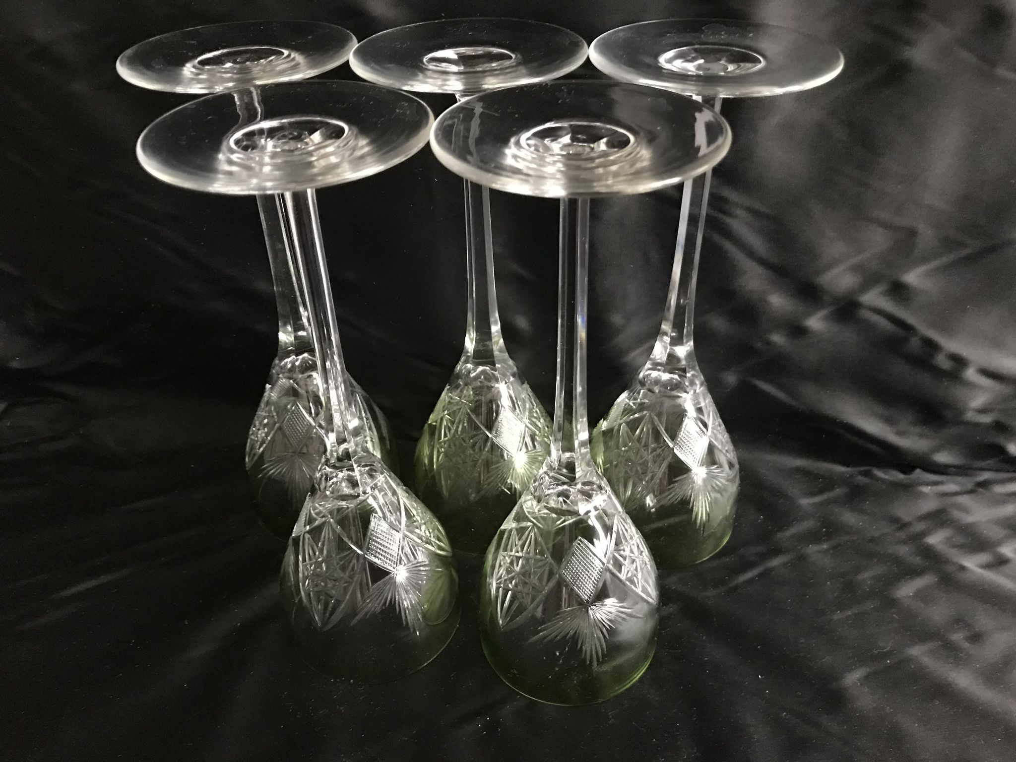 Lot de 5 verres à vin Roemer en cristal