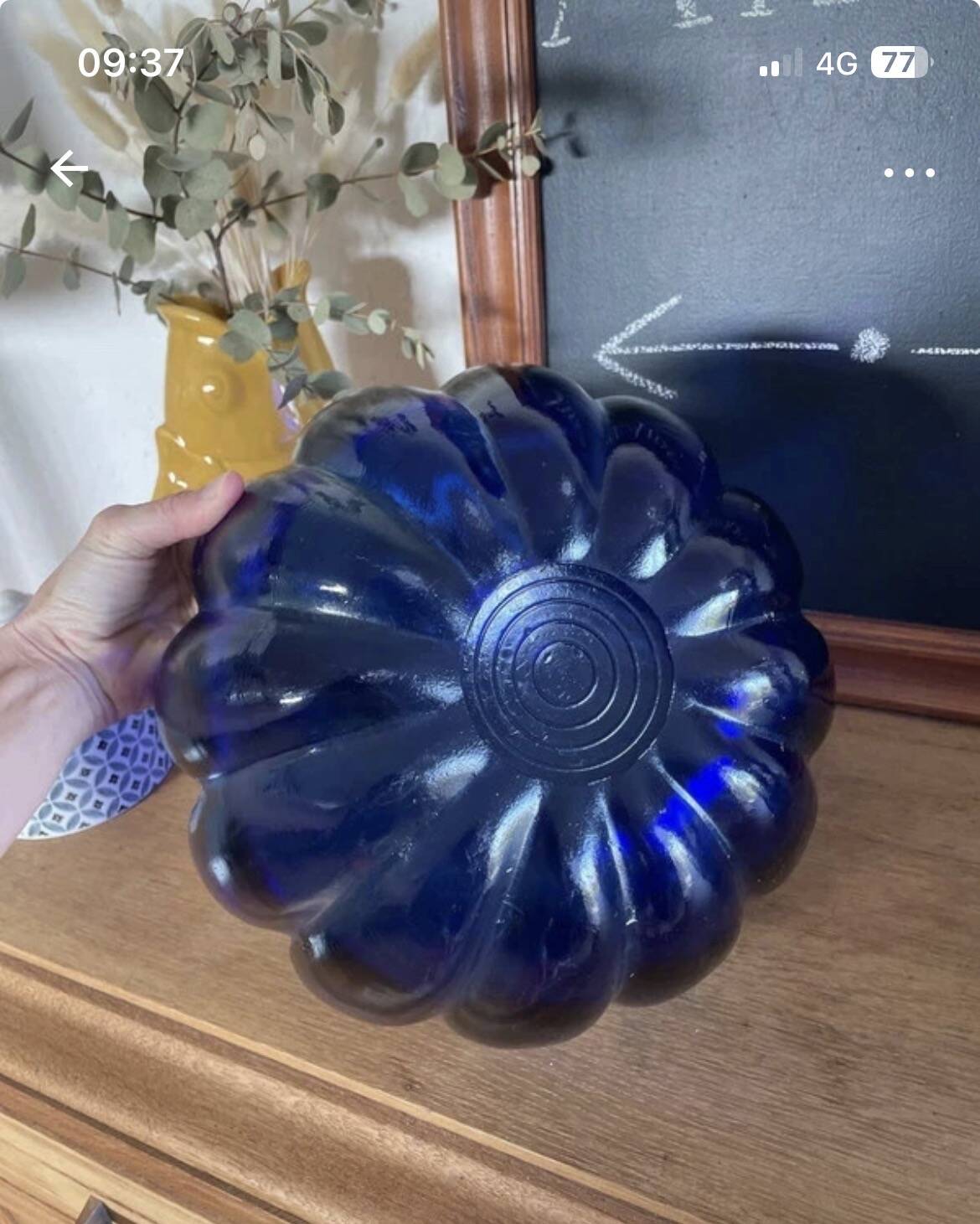 Cobalt blue Blenko bowl