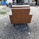 Fauteuil années 60 skai marron