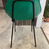 A shell chair by Pierre Guariche for Meurop, green, vintage 1960s