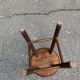 2 vintage solid wood stools — Trayeur / brutalist style