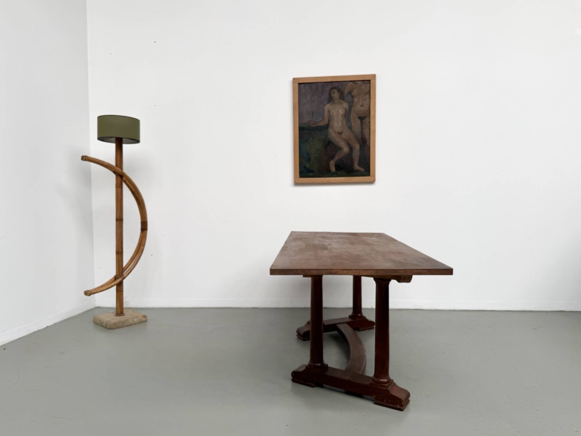 Art Deco dining table or desk in oak and beech – 1930s