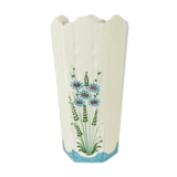 Six-panel vase floral pattern
