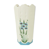 Vase à six pans motif floral