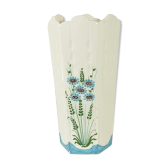 Six-panel vase floral pattern