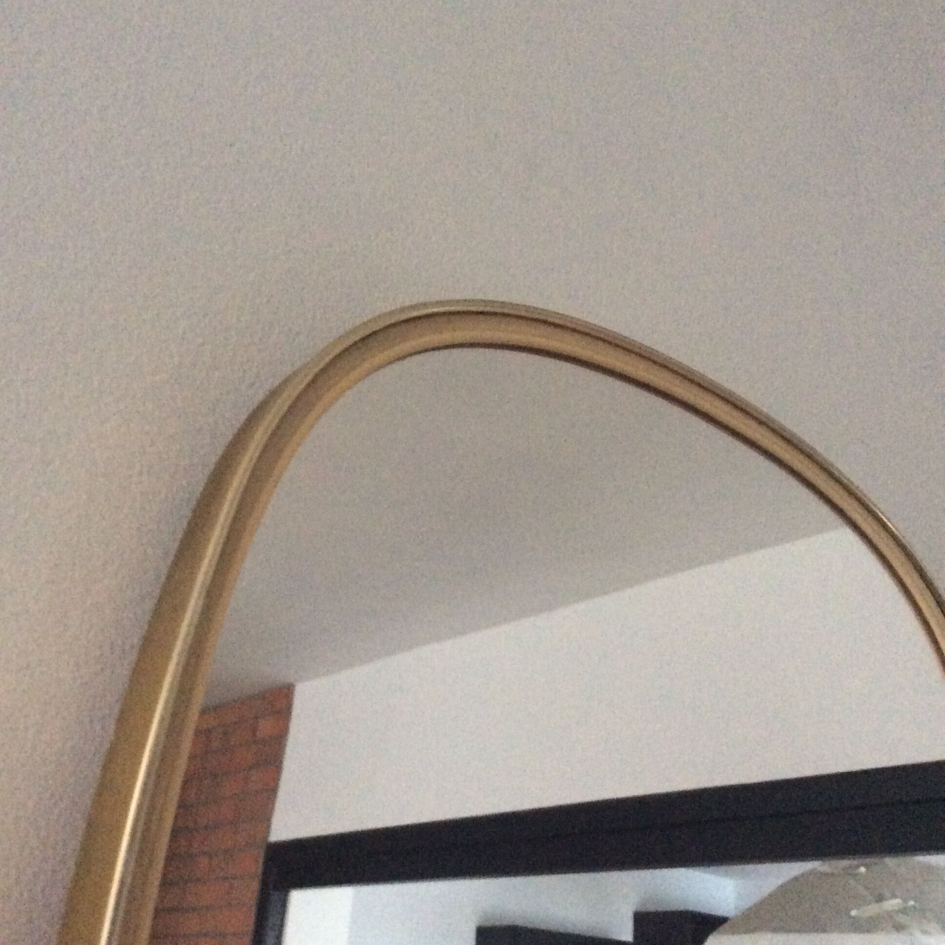 Large asymmetrical mirror 60s free shape 78x30cm