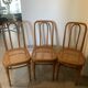 Set of three caned chairs by Jacob & Josef Kohn.