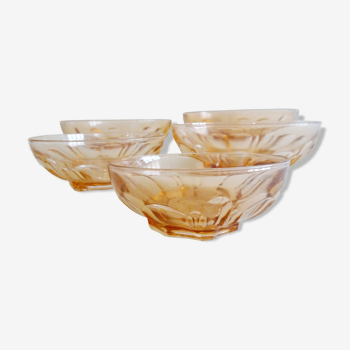 Rose glass bowl set, BVB France