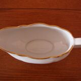 White fine porcelain saucière creation A. Deshoulières